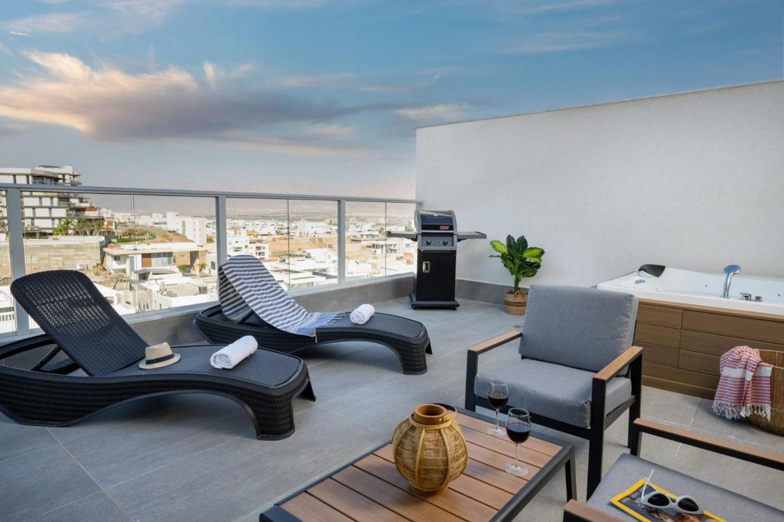 شقة Mountain And Sea View - Penthouse With Private Pool إيلات المظهر الخارجي الصورة